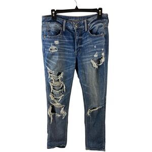 American Eagle 6 reg Tom Girl jeans button fly jeans